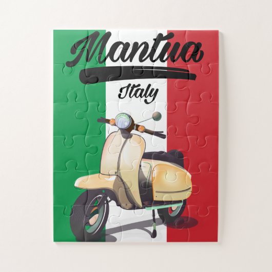 マントヴァ イタリアの旅行ポスター ジグソーパズル (縦)