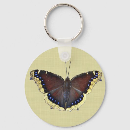 マント蝶の喪に服す – Nymphalis antiopa キーホルダー (正面)