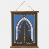 マント、杖、石を死に際に許す 吊り下げ型タペストリー (正面)