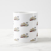 マンドゥコリアンダンプリングディムサム朝食ハングル ジャンボコーヒーマグカップ (正面)