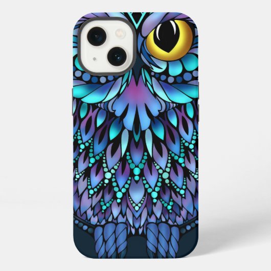 マンドゥラフクロウiPhoneケース iPhoneケース (裏面)