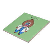 マンドリおもしろいルドクター漫画イラストレーション タイル (側面)