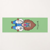 マンドリおもしろいルドクター漫画イラストレーション ヨガマット (正面(横))