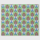 マンドリおもしろいルドクター漫画イラストレーション ラッピングペーパー (フラット)