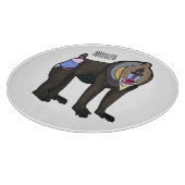 マンドリルカートーンイラストレーション カッティングボード (角)