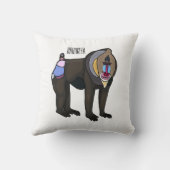 マンドリルカートーンイラストレーション クッション (裏面)