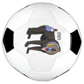 マンドリルカートーンイラストレーション サッカーボール (回転)