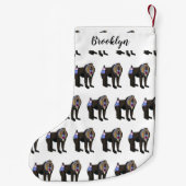 マンドリルカートーンイラストレーション スモールクリスマスストッキング (裏面)