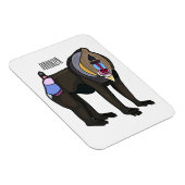 マンドリルカートーンイラストレーション マグネット (右側)