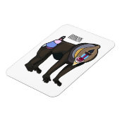 マンドリルカートーンイラストレーション マグネット (左側)