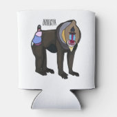 マンドリルカートーンイラストレーション 缶クーラー (裏面)