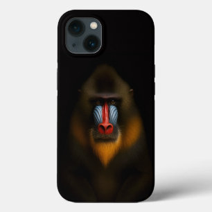 マンドリル・モンキー ブラック4ラグジュアリーiPhone 13 iPhone 13ケース
