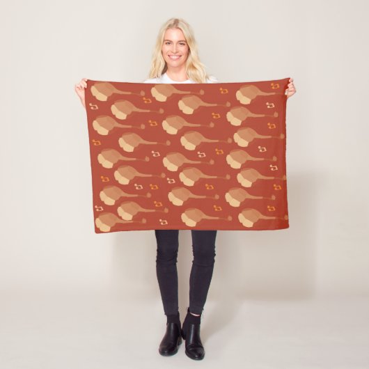 マンドリンと音楽ノート フリースブランケット (インサイチュ)