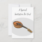 マンドリンの漫画イラスト 招待状 (裏面)