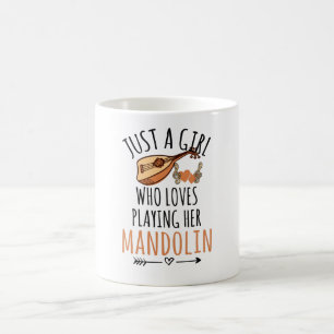 マンドリンの贈り物が遊大好きな女の子 コーヒーマグカップ