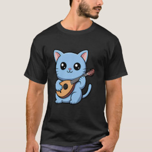 マンドリンを演奏する猫のマンドリニスト 子猫 音楽家 Tシャツ