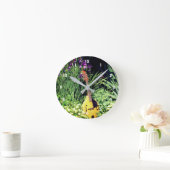 マンドリンアンドアイリスフラワーガーデン   ラウンド壁時計 (ホーム)