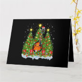 マンドリンクリスマスライツサンタマンドリンクリスマスツリー カード (黄色い花)