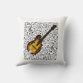 マンドリンミュージカルノートMandolinistフォークミュージシャン クッション (裏面)