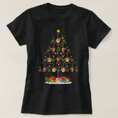 マンドリンラバークリスマスツリーライトサンタおもしろいマンドル Tシャツ (デザイン正面)