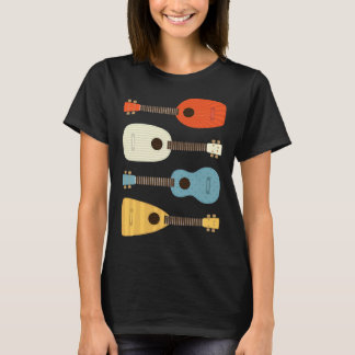 マンドリンラバーレトロヴィンテージスタイルカントリーミュージックM Tシャツ