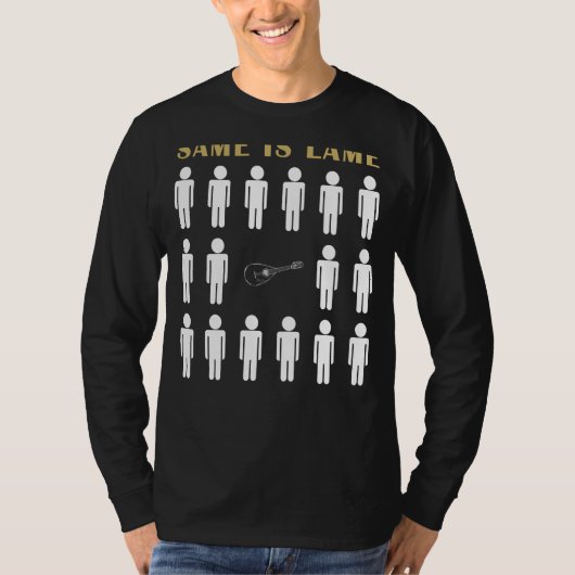 マンドリン同じラメTシャツ – いくつかのムーを引っ張る Tシャツ (正面)