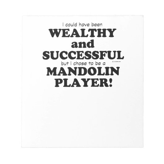 マンドリン富裕層と成功 ノートパッド (正面)