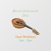 マンドリン漫画イラストレーション ウィンドウサイン (シート)