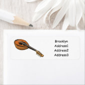 マンドリン漫画イラストレーション ラベル (インサイチュ)