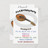 マンドリン漫画イラストレーション 招待状 (正面/裏面)