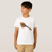 マンドリン漫画イラストレーション Tシャツ (正面フル)