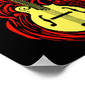 マンドリン火災ヴィンテージブルーグラス音楽グラフィック ポスター (角)