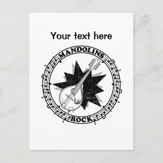 マンドリン音楽 ポストカード (正面)