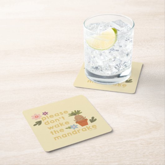 マンドレイクを起こさないで スクエアペーパーコースター (インサイチュ)