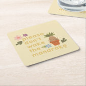 マンドレイクを起こさないで スクエアペーパーコースター (アングル)