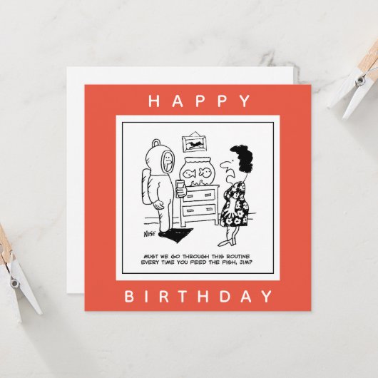 マンドンスキューバダイビングの装食べ物を与え置は魚の漫画へ。 カード (正面/裏面インサイチュ)