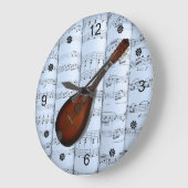 マンド転がリン～シート音楽～青味の背景～ ラージ壁時計 (傾斜)