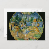 マンナの集まりを描いた皿 ポストカード (正面/裏面)