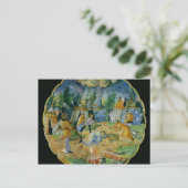 マンナの集まりを描いた皿 ポストカード (スタンド正面)