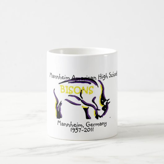 マンハイムのバイソンのマスコット コーヒーマグカップ (中央)