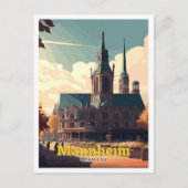 マンハイムドイツトラベルアートヴィンテージイラストレーション ポストカード (正面)