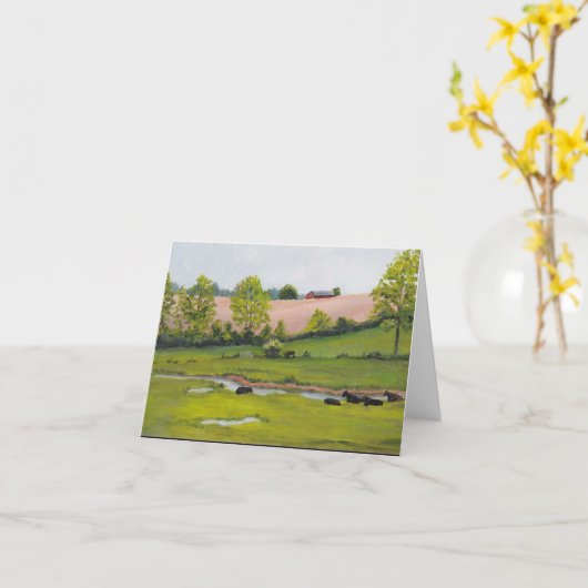 マンハイムパスチュアランドスケープアートノートカード カード (黄色い花)