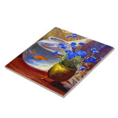 マンハイム – 金魚の鉢と花 タイル (側面)