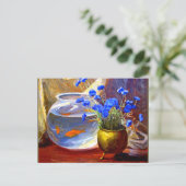 マンハイム – 金魚鉢と花 ポストカード (スタンド正面)