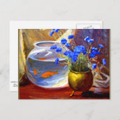 マンハイム – 金魚鉢と花 ポストカード (正面/裏面)