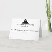 マンハッタンおよびニューヨークシティの地域1639年の地図 カード (裏面)