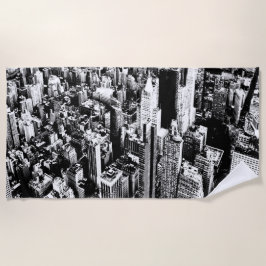 マンハッタンから空 ビーチタオル