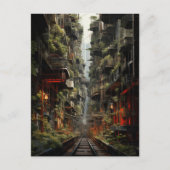 マンハッタンとバンコクの未来的な融合 ポストカード (正面)