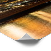 マンハッタンとブルックリンブリッジの夕暮れ ポスター (角)