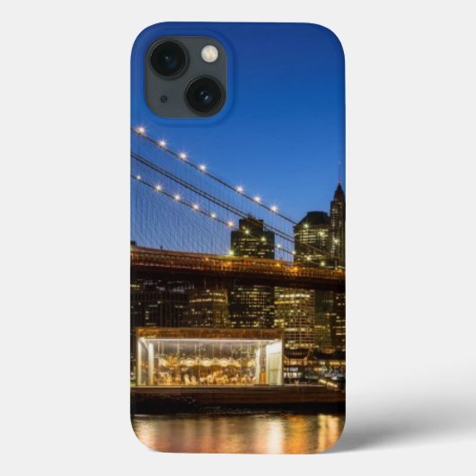マンハッタンとブルックリンブリッジの夕暮れ Case-Mate iPhoneケース (裏面)